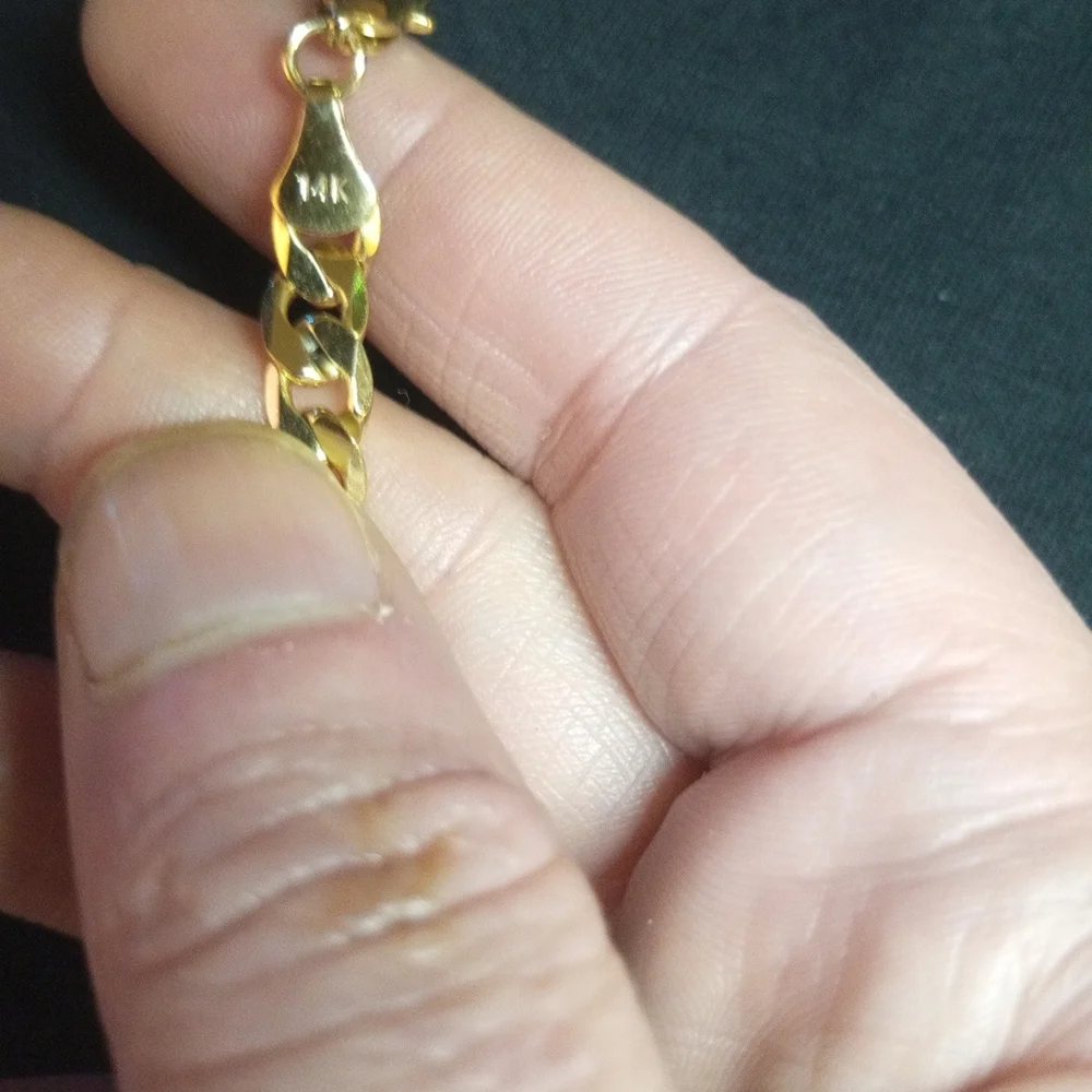 14k Yellow Gold Filled 16in 3mm Cuban Link Necklace